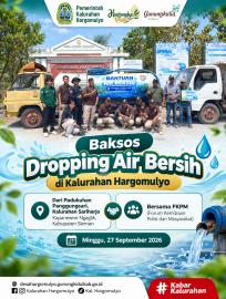 BAKTI SOSIAL DROPING AIR BERSIH DI KALURAHAN HARGOMULYO DARI PADUKUHAN PANGGUNGSARI  SLEMAN DAN FKPM